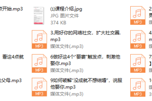 高效率嫁人系列课