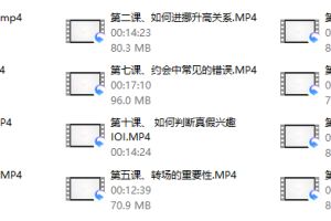 【魅力工程】约会课程