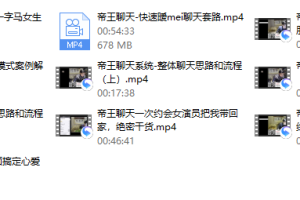 2018年闪恋会《帝王私教聊天系统》