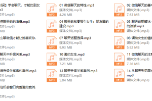微信聊天撩妹秘笈 完结