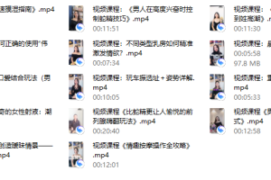 视频专栏：男性性技宝典：14招实战驭女术——爱抚、按摩、催情、姿势、高潮全攻略